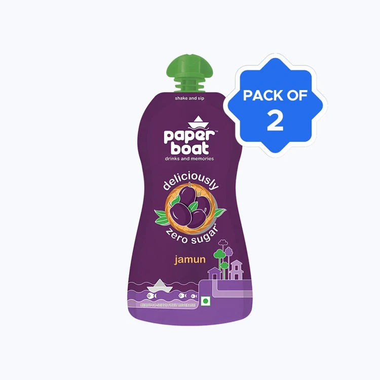paper boat Jamun, Fruit Juice (Zero Added Sugar, Low Calorie) - Pack of 2