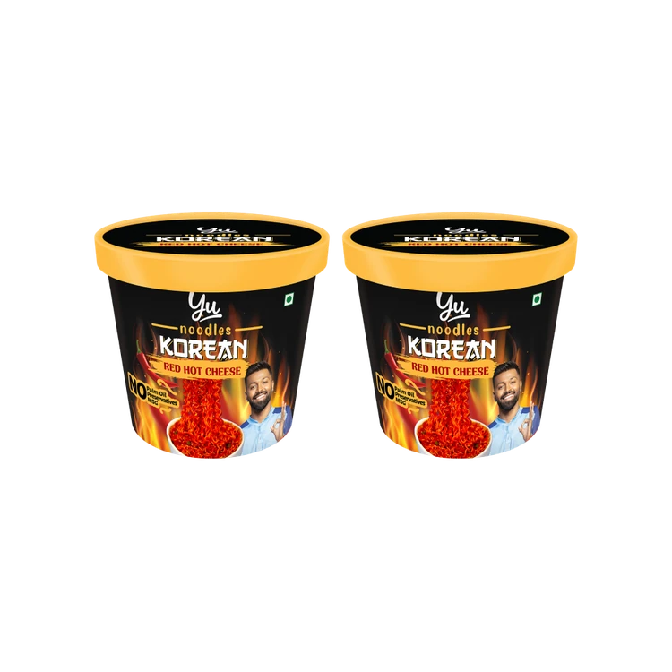 Yu Red Hot Cheese Korean Cup Noodles - Pack of 2