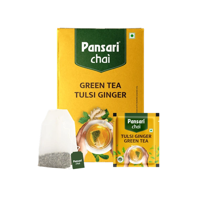 Pansari Ginger Tulsi Green Tea Bags