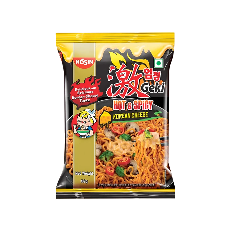 Nissin Geki - Hot & Spicy Korean Cheese Flavoured Instant Noodles