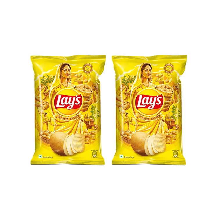 Lay's Classic Salted Flavor Potato Chips - Pack of 2