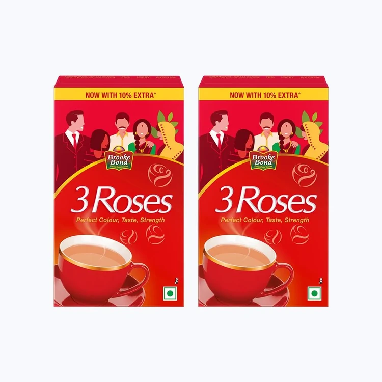 Brooke Bond 3 Roses Dust Tea - Pack of 2