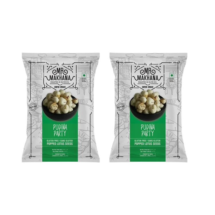 Mr. Makhana Pudina Party Flavoured Makhana - Pack of 2