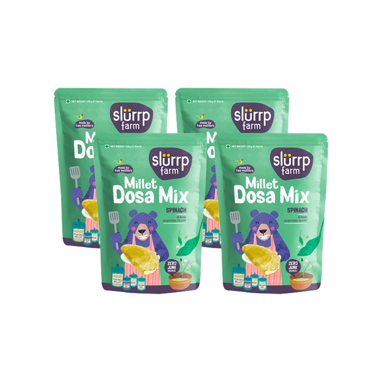 Slurrp Farm Spinach Dosa Mix Baby Cereal - Pack of 4