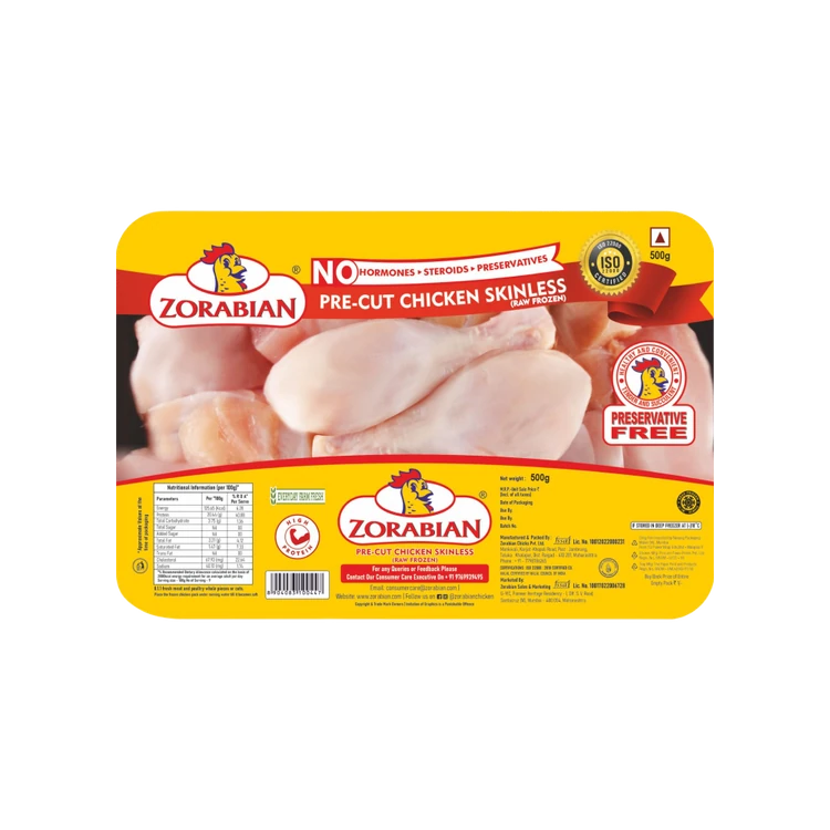 Zorabian Skinless Frozen Chicken Curry Cut (Half)