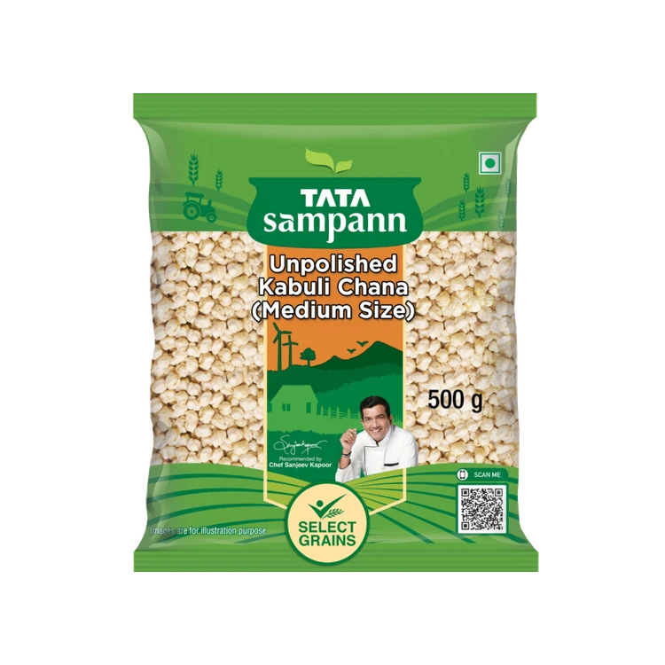 Tata Sampann Unpolished Kabuli Chana (Medium Size) (Kabuli Kadale)