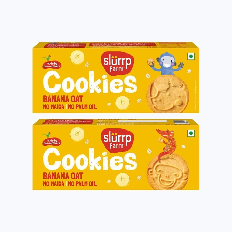 Slurrp Farm Banana Oat Cookies - Pack of 2