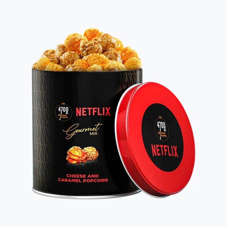 4700BC Netflix Cheese & Caramel Popcorn, Tin