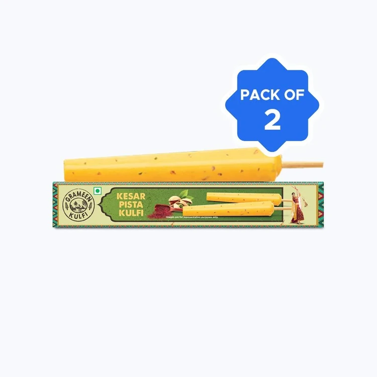 Grameen Kesar Pista Kulfi Stick - Pack of 2