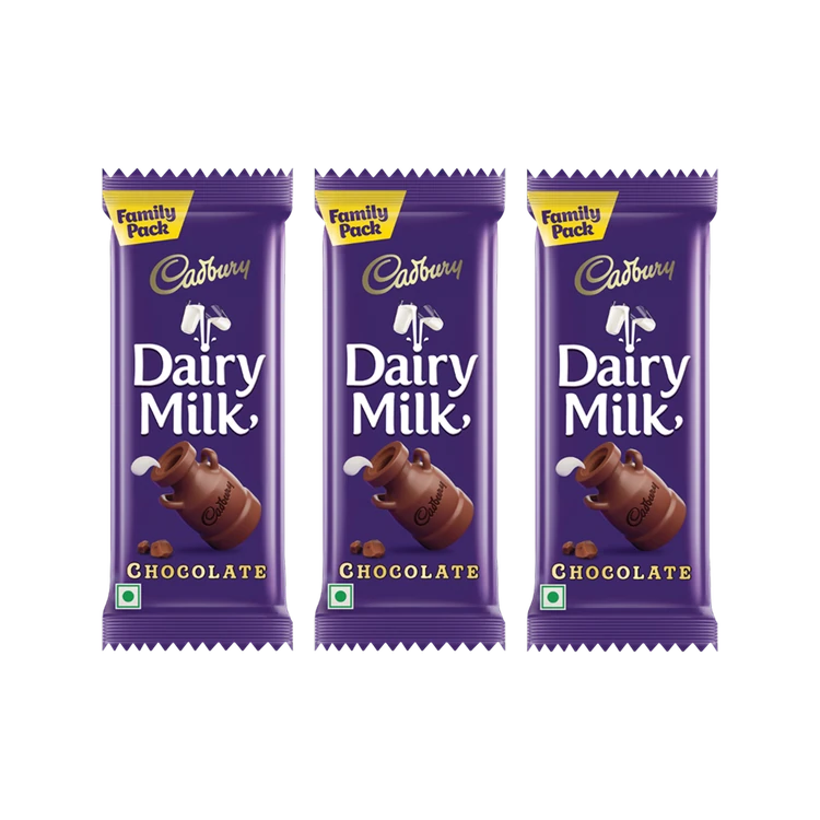 Cadbury Dairy Milk Chocolate Bar Family Pack - Pack of 3