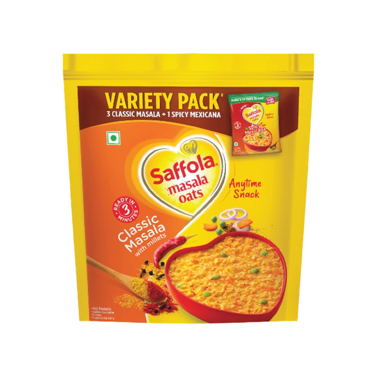 Saffola Classic Masala & Spicy Mexican Flavoured Oats
