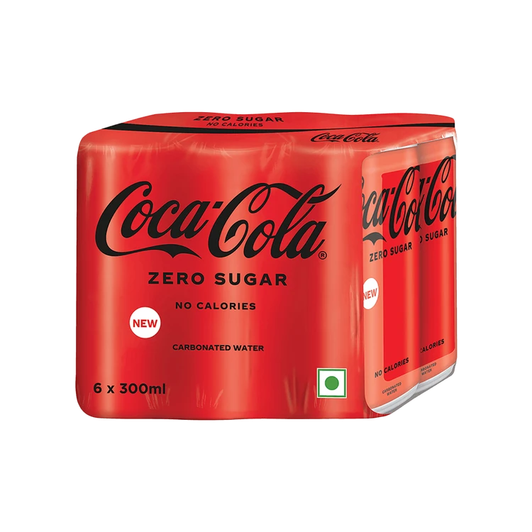 Coca-Cola Zero Sugar Soft Drink (300 ml) - Pack of 6