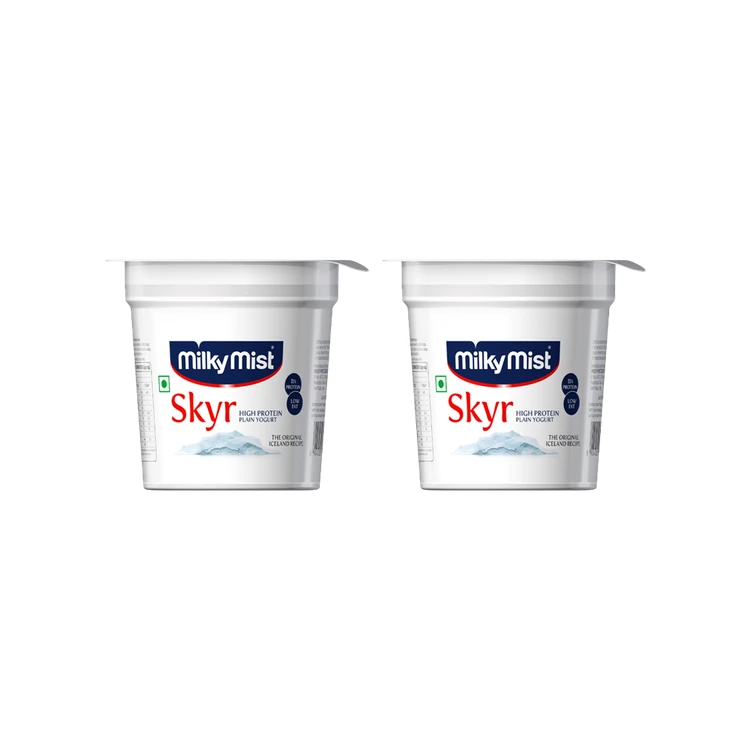 Milky Mist Skyr High Protein Plain Yogurt - Pack of 2