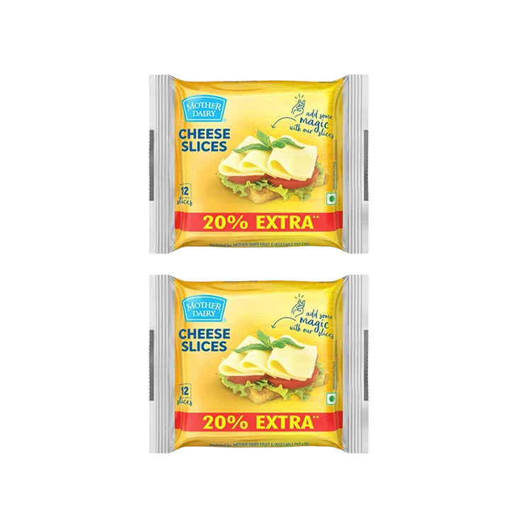 Mother Dairy Cheese Slices - Pack of 2