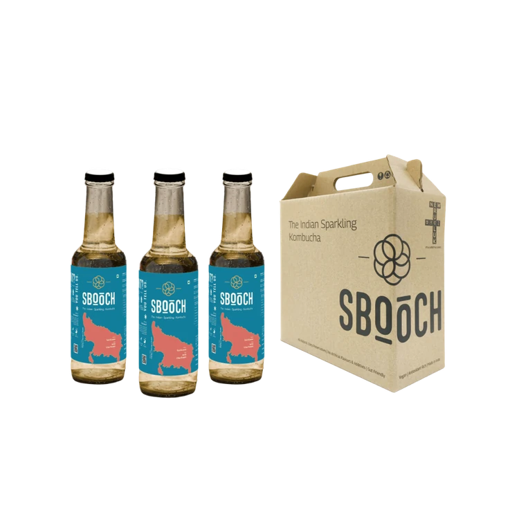 Sbooch Indian Sparkling Kombucha Tea (Tulsi & Lemon)