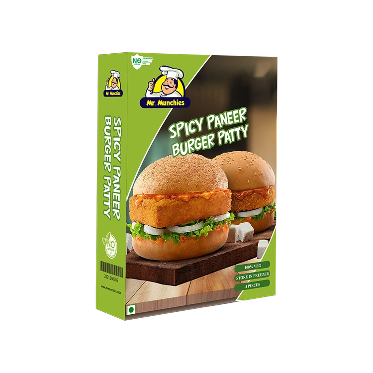 Mr. Munchies Spicy Paneer Veg Burger Patty