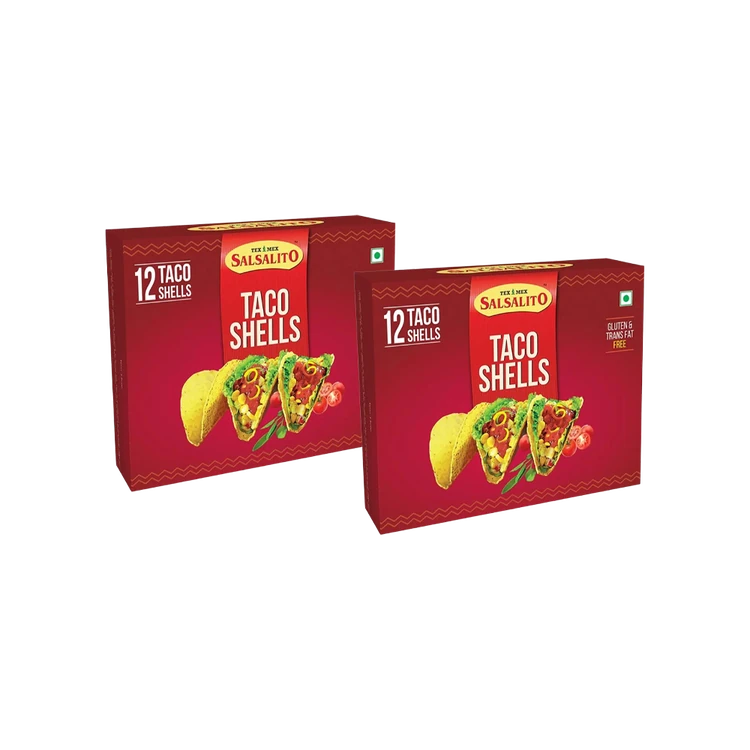 Salsalito Reguler 6" Taco Shells (12 pieces) - Pack of 2