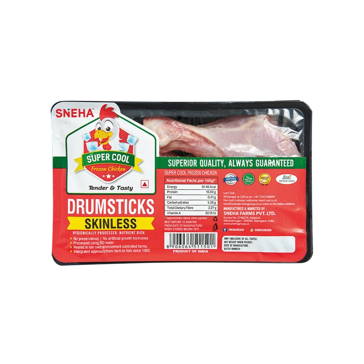 Sneha Super Cool Skinless Frozen Chicken Drumstick