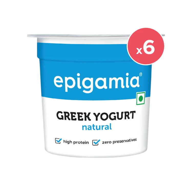 epigamia Natural Greek Yogurt (85 g) - Pack of 6