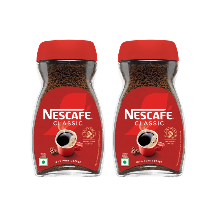Nescafe Classic - 100% Pure Instant Coffee Powder - 180 g - Pack of 2