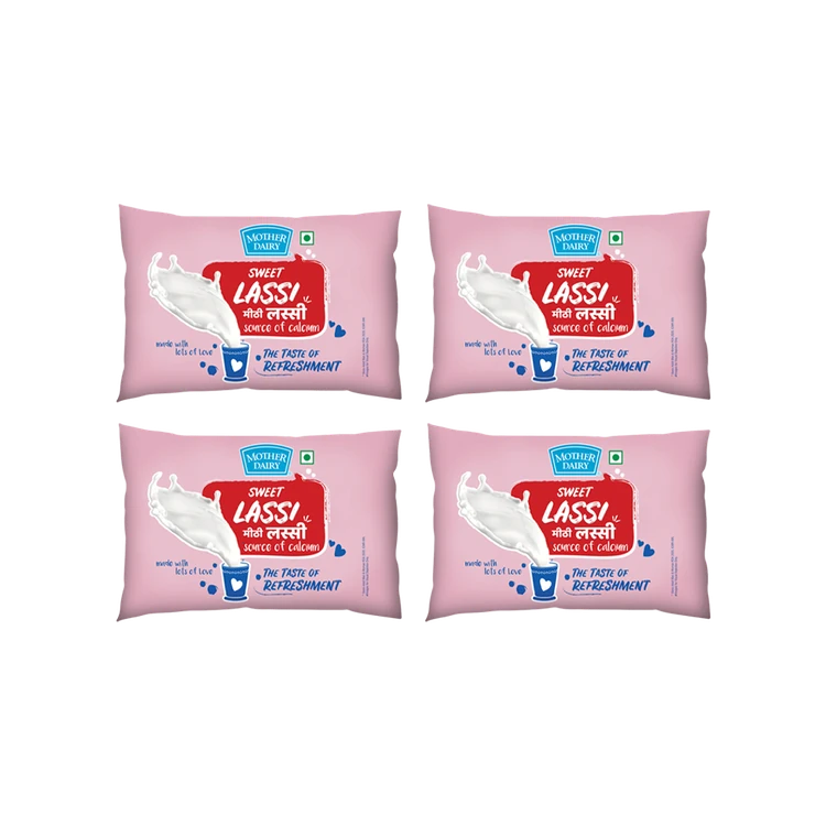 Mother Dairy Sweet Lassi - Pack of 4