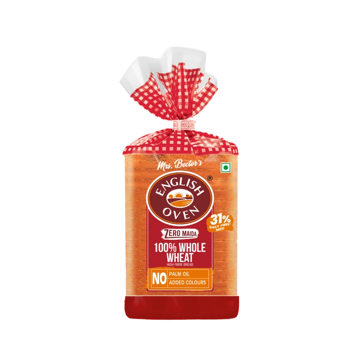 English Oven Zero Maida 100% Whole Wheat Bread