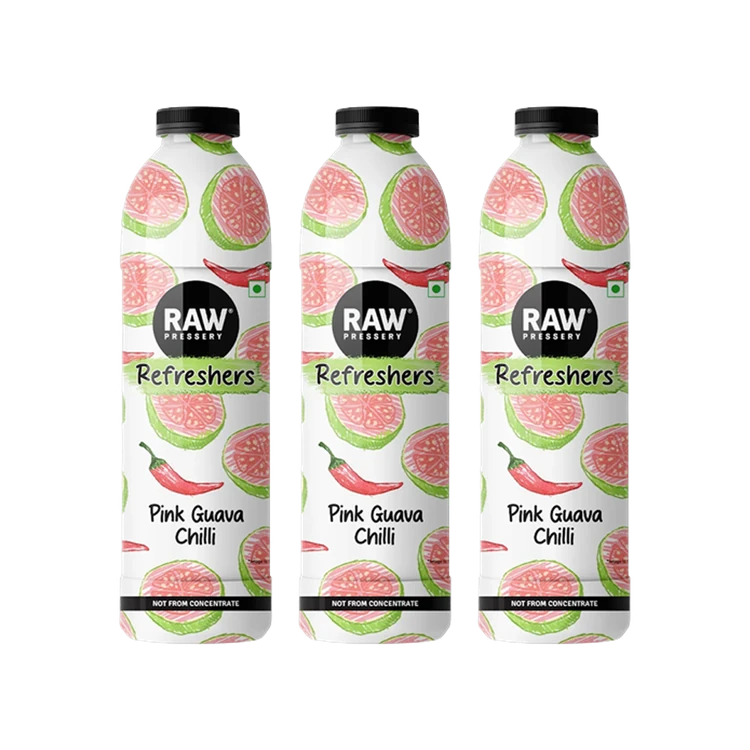 Raw Pressery Refreshers Pink Guava Chilli Juice - Pack of 3