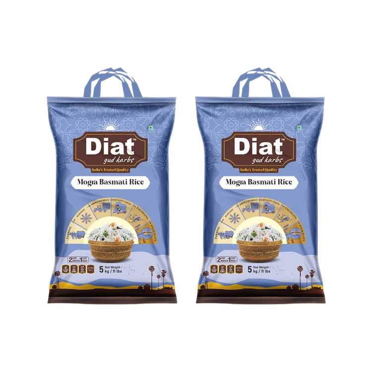 Diat Mogra Basmati Rice (Broken Rice) - Pack of 2 (Mogra Basmati Akki)