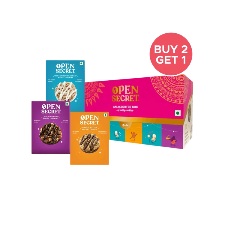 Open Secret Celebration Chocolate Biscuits Gift Pack (Zero Maida) - Buy 2 Get 1 Free