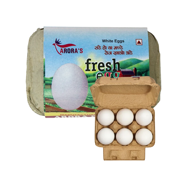 Arora White Eggs - Pack of 6