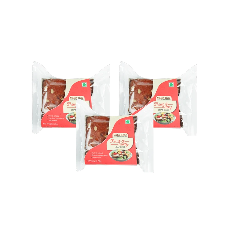 Caketale Fruit And Nutty Loaf Dry Cake - Pack of 3