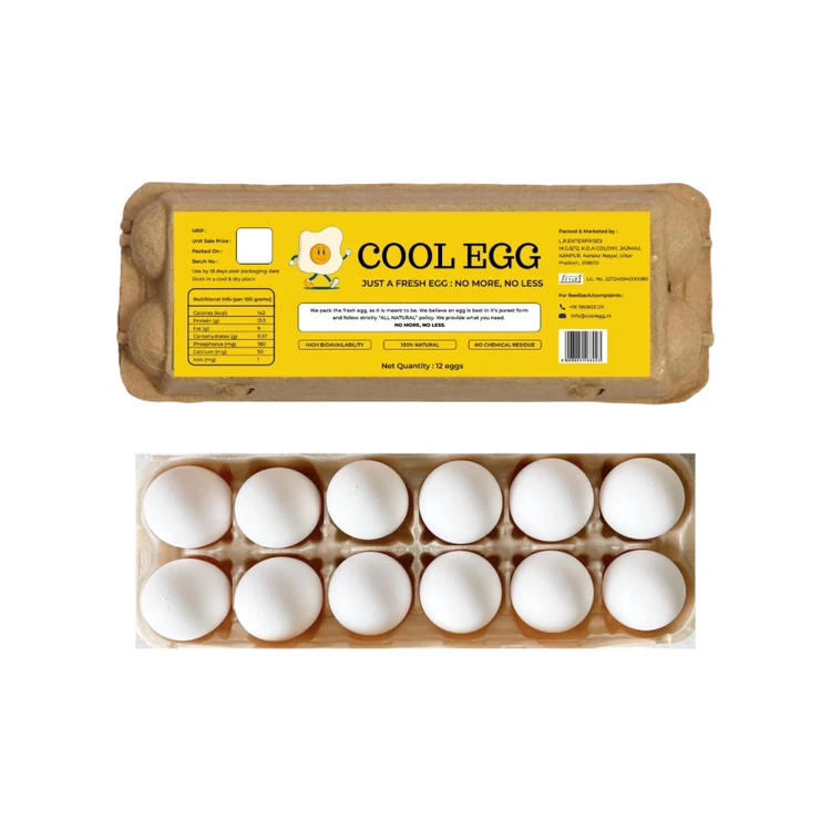 Cool Eggs - 12 pcs White Eggs