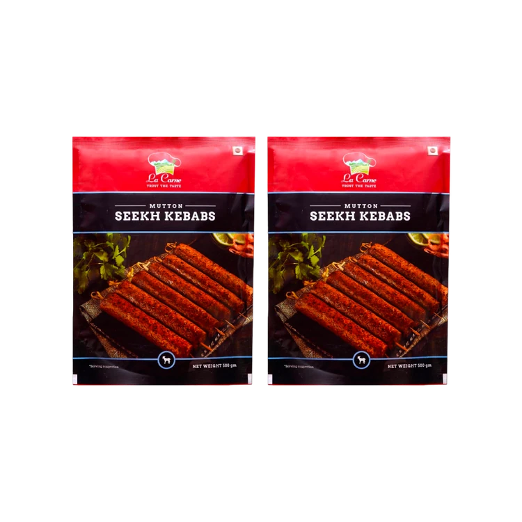 La Carne Mutton Mutton Seekh Kebab Frozen - Pack of 2