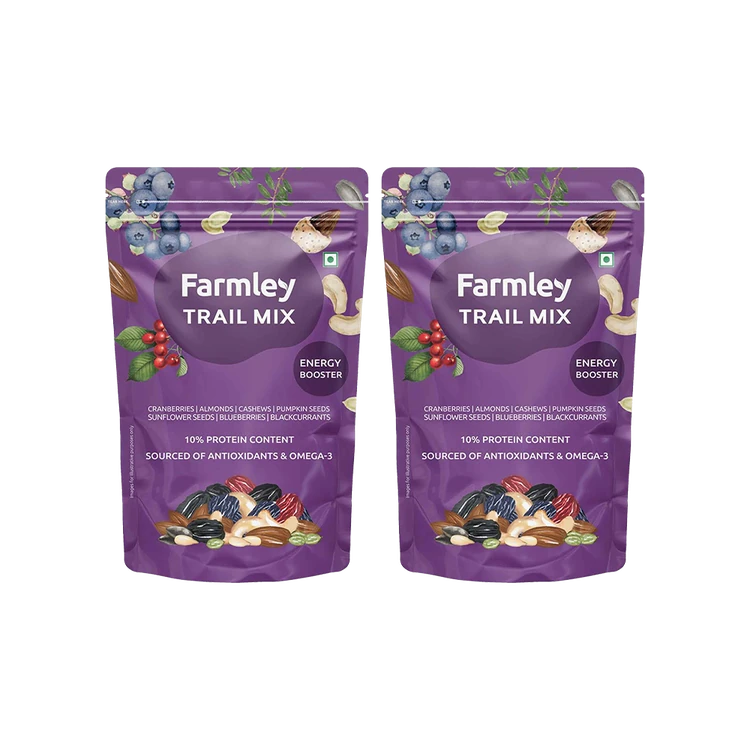 Farmley Trail Mix Dry Fruits, Nuts & Seeds Superfood - Pack of 2