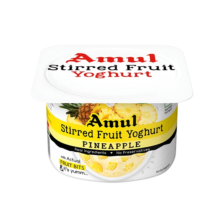 Amul Stirred Pineapple Fruit Flavoured Yogurt