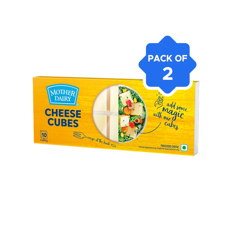 Mother Dairy Cheese Cubes - Pack of 2