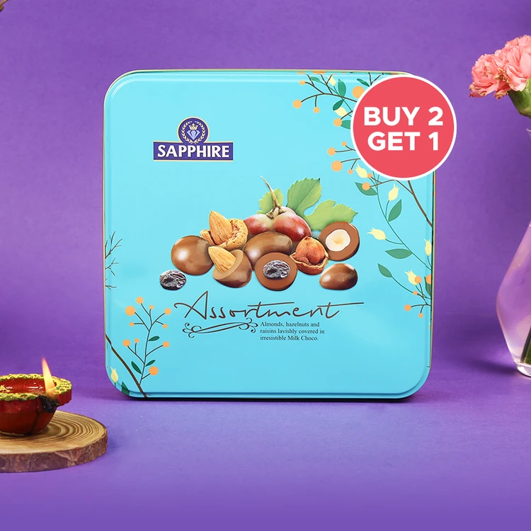 Sapphire Assortment Chocolate Coated Nuts Gift Pack - Buy 2 Get 1 Free