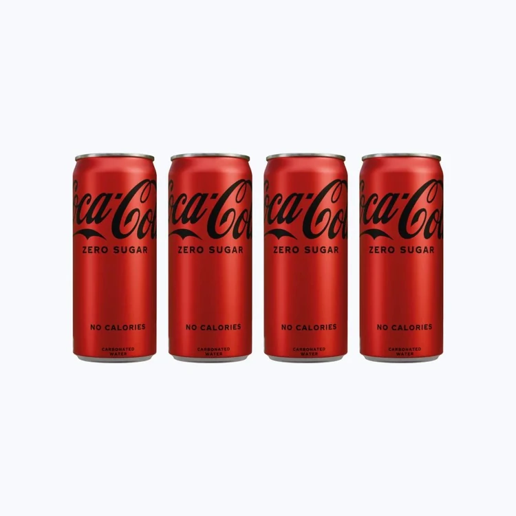 Coca-Cola Zero Sugar Soft Drink - Pack of 4
