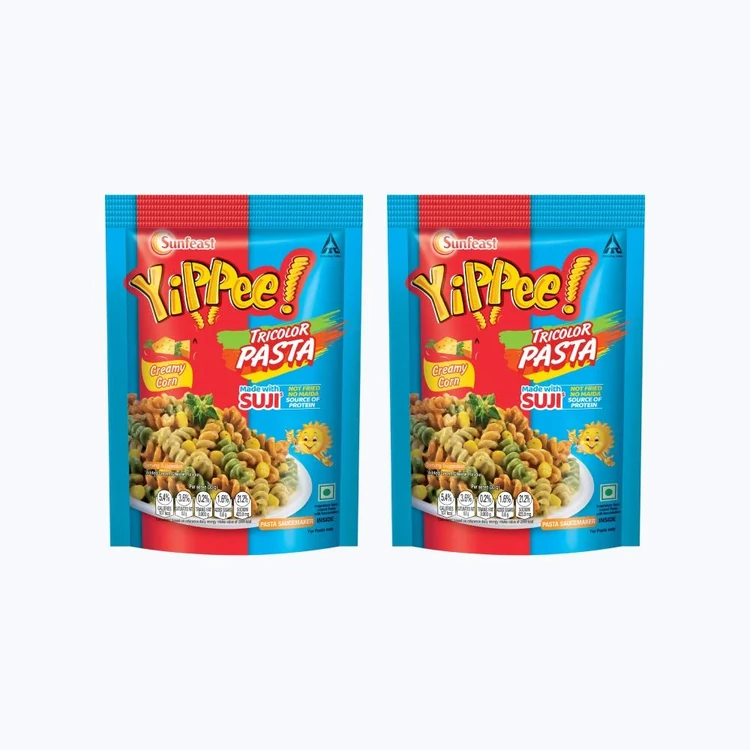 Yippee Tricolor Creamy Corn Instant Pasta - Pack of 2