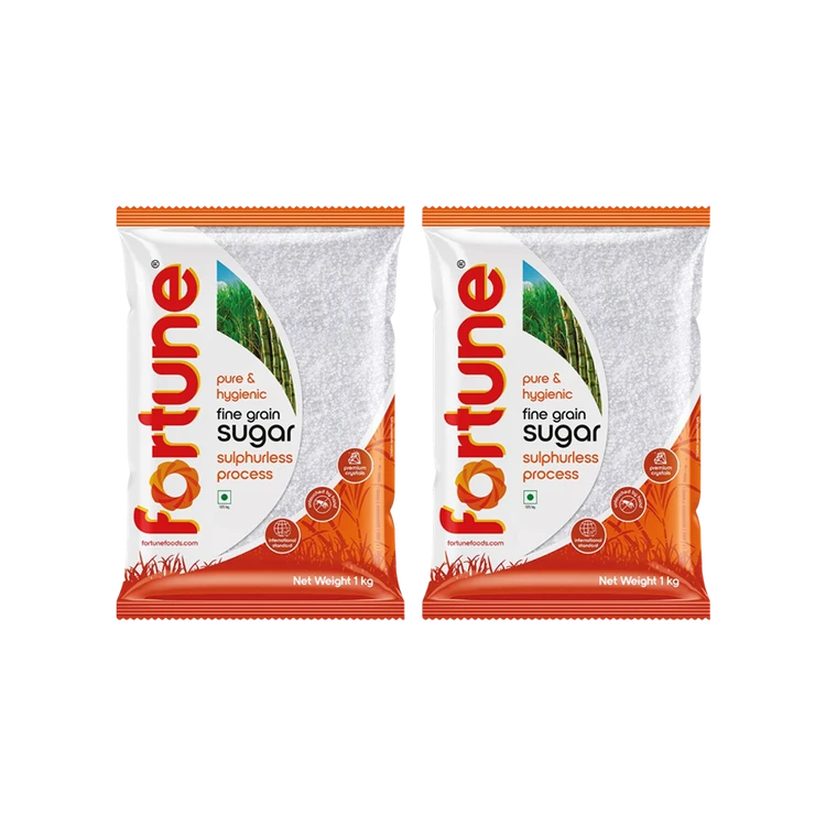 Fortune Fine Grain Sulphurless Sugar - Pack of 2 (Sulphur Rahitha Sakkare)