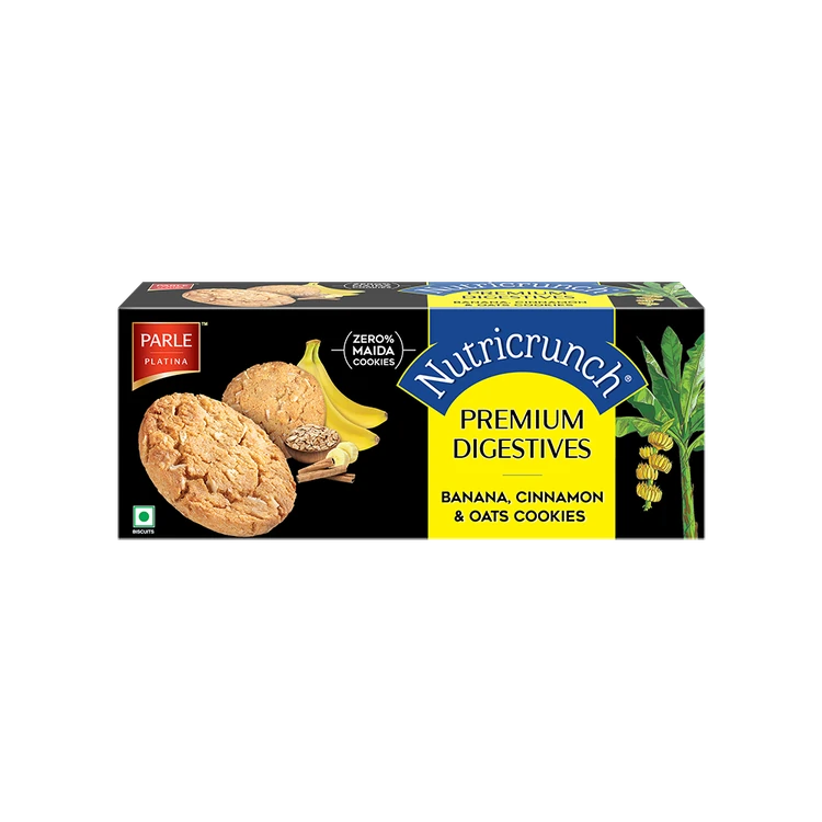 Parle Nutricrunch Premium Banana Cinnamon Oat Cookies