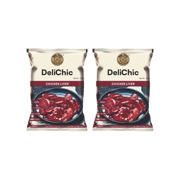 Delichic Frozen Chicken Liver - Pack of 2