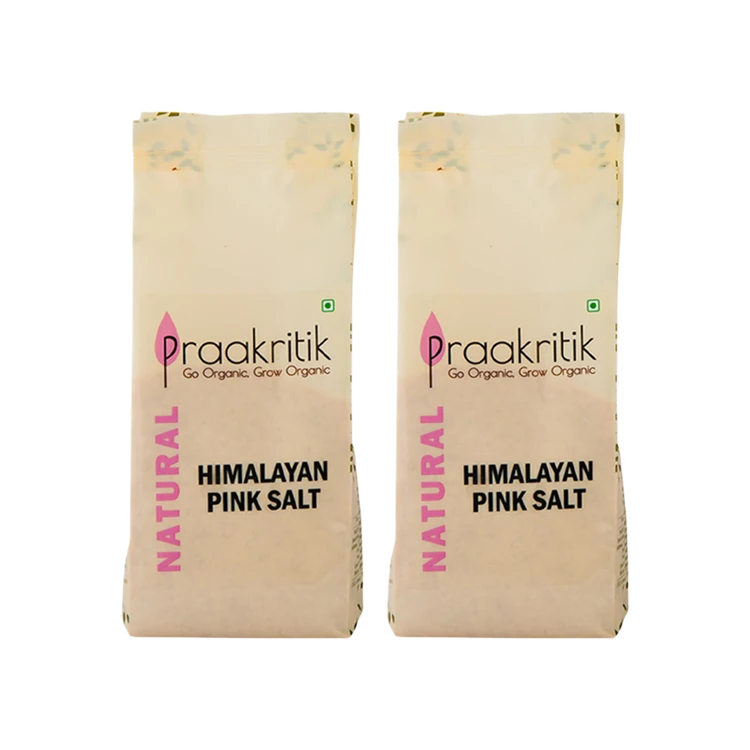 Praakritik Natural Himalayan Pink Salt - Pack of 2