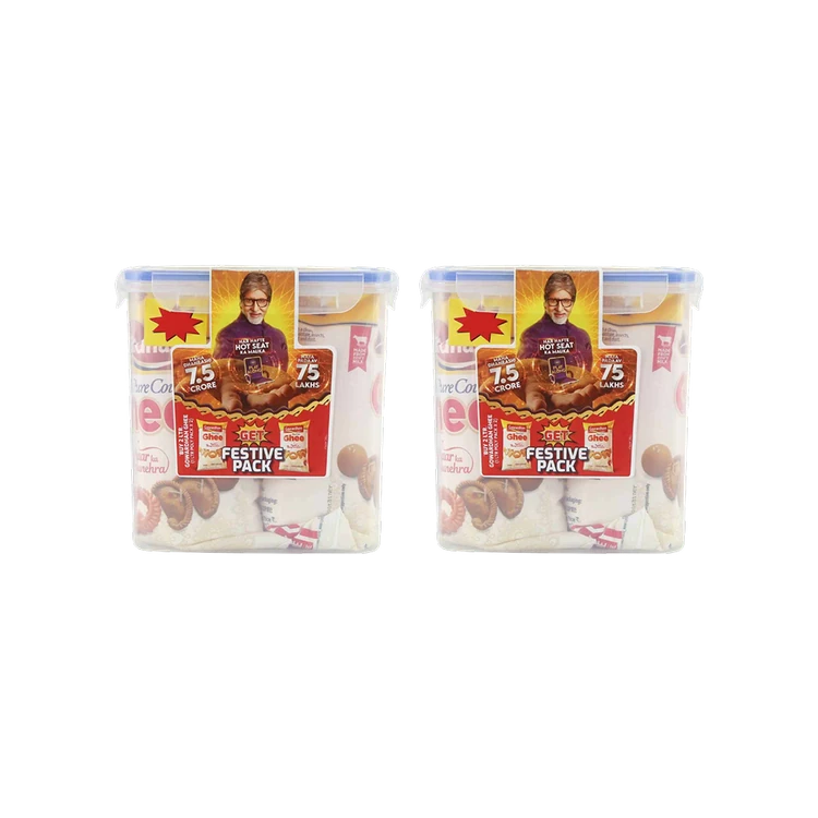 Gowardhan Pure Cow Ghee - Get Lock & Seal Container Free - Pack of 2 (Hasuvina Tuppa)