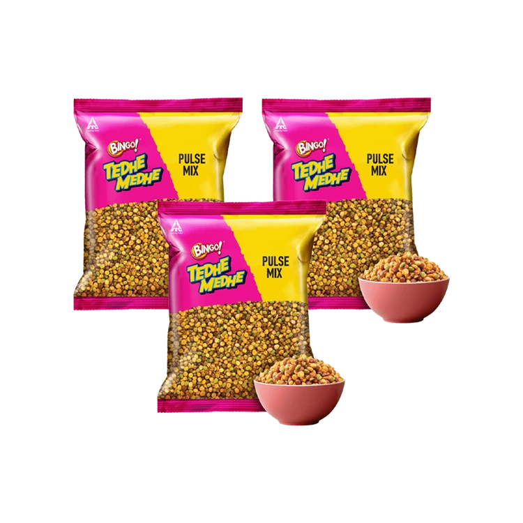 Bingo Tedhe Medhe Dal Namkeen - Pack of 3