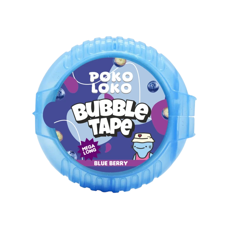 Poko Loko Blue Berry Tape Bubble Gum