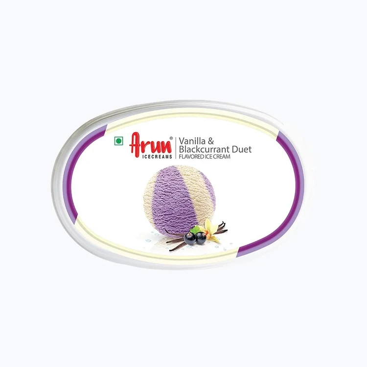 Arun Vanilla & Blackcurrant Duet Ice Cream Cup