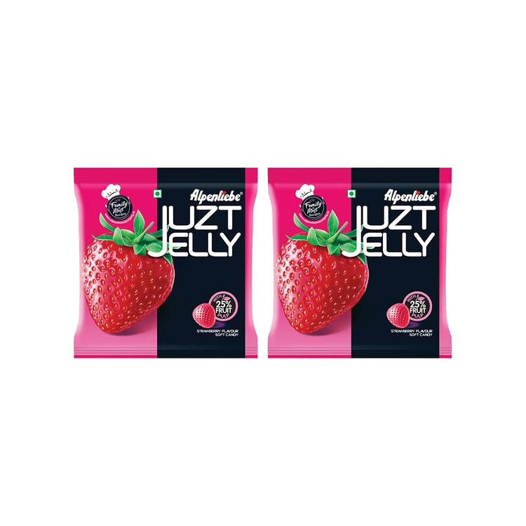 Alpenliebe Juzt Jelly - Strawberry Flavour Jelly Candy - Pack of 2