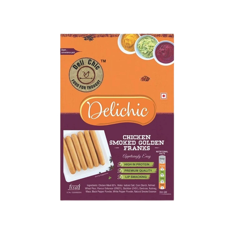 Delichic Smoked Golden Franks Chicken Sausage (Frozen)