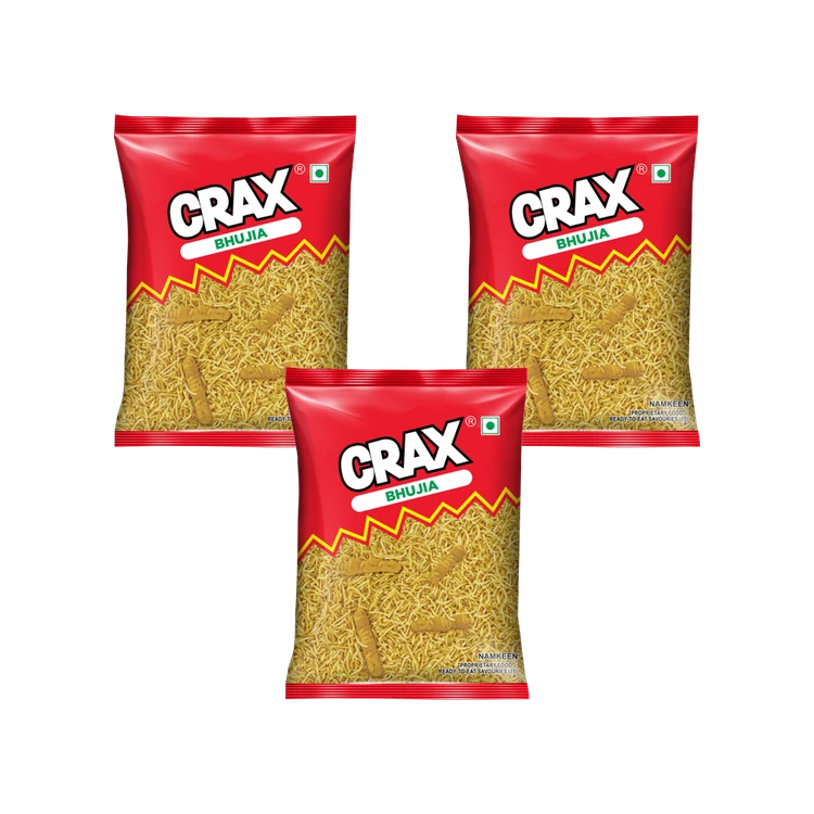 Crax Bhujia Namkeen Snacks - Pack of 3